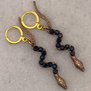 Egyptian Revival Design | Snake Earrings | Handmade in Australia | Bohemian Style