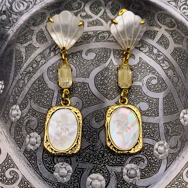 Mother of Pearl | Vintage Style | Handmade in Australia | Gold Filled