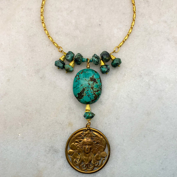 Turquoise Necklace | Vintage | Bohemian Style | Handmade in Australia