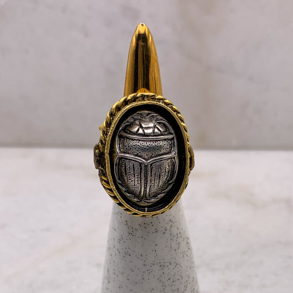 Scarab Ring | Vintage Style | Egyptian | Gold | Handmade in Australia
