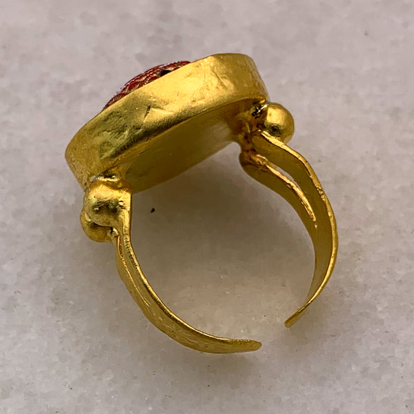 Vintage Mosaic Ring | Gold Filled Ring | Adjustable Ring | Handmade in Australia