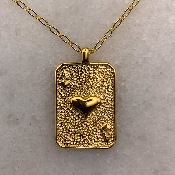 Gold Charm Necklace | Ace Card | Lucky Charm | Handmade in Australia