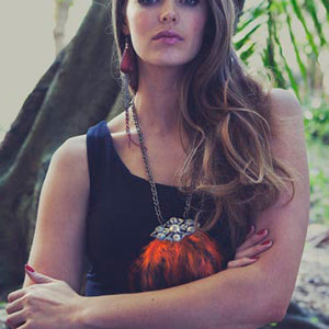 Robyn Lawley wears Ghost and Lola Garden of Earthly Delights Collection