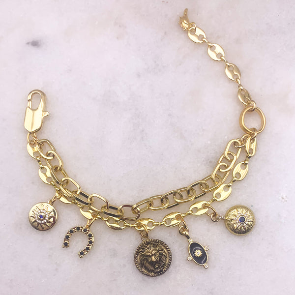 Gold Charm Bracelet | Lucky Charm | Handmade in Australia | 