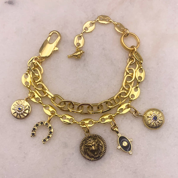 Gold Charm Bracelet | Lucky Charm | Handmade in Australia | 