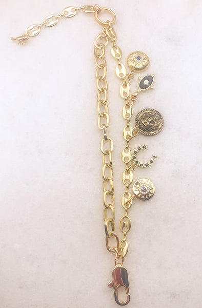Gold Charm Bracelet | Lucky Charm | Handmade in Australia | 