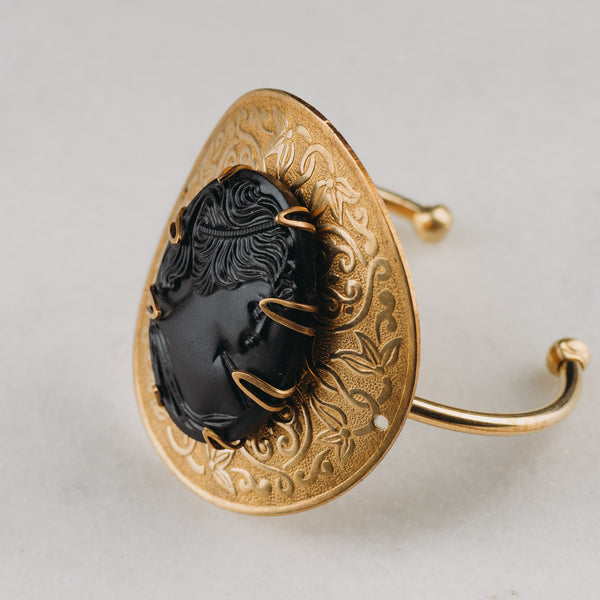 French Jet Cuff | Vintage handmade jewellery | Australian from Byron Bay