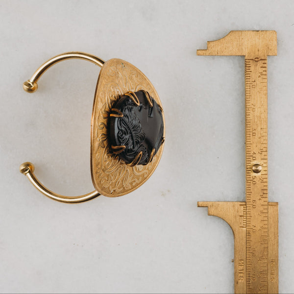 French Jet Cuff | Vintage handmade jewellery | Australian from Byron Bay