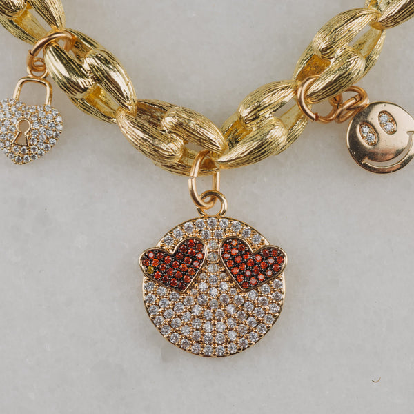 Gold Bracelet | Vintage Jewellery | Handmade in Australia | Smiley Face