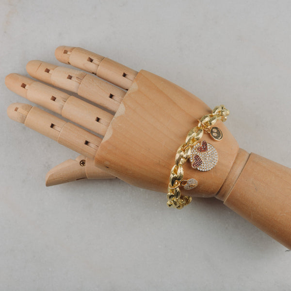 Gold Bracelet | Vintage Jewellery | Handmade in Australia | Smiley Face