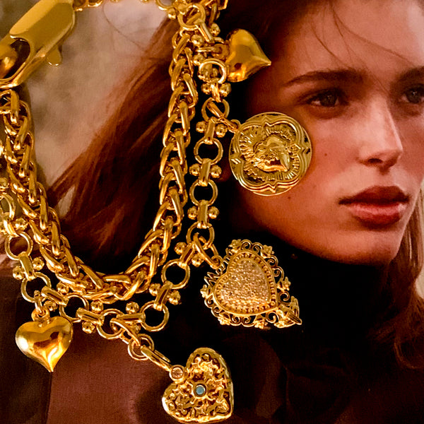 Gold Charm Bracelet | Heart Charm | Handmade in Australia 