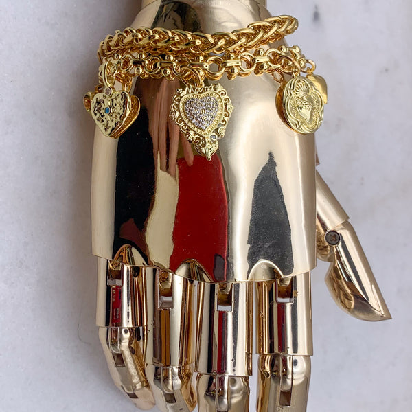 Gold Charm Bracelet | Heart Charm | Handmade in Australia 