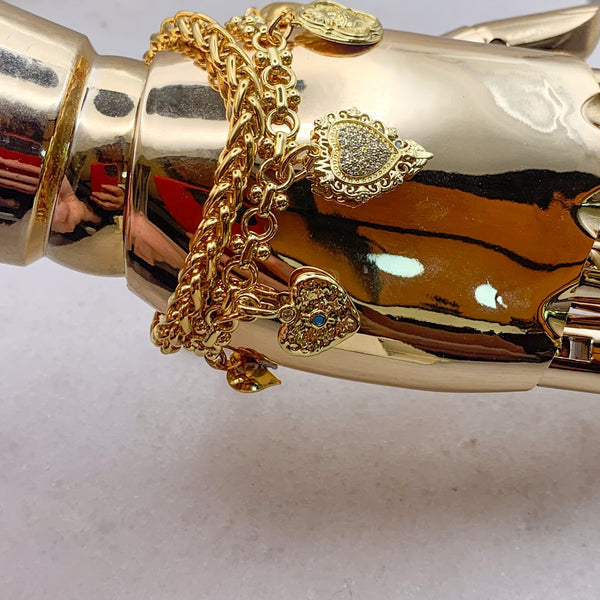 Gold Charm Bracelet | Heart Charm | Handmade in Australia 