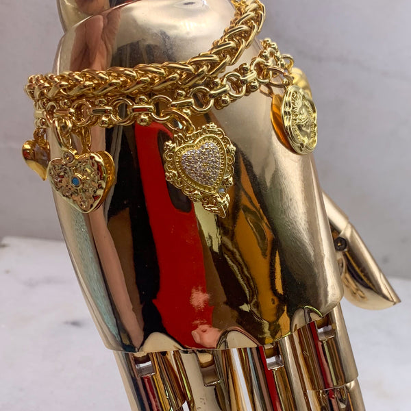 Gold Charm Bracelet | Heart Charm | Handmade in Australia 