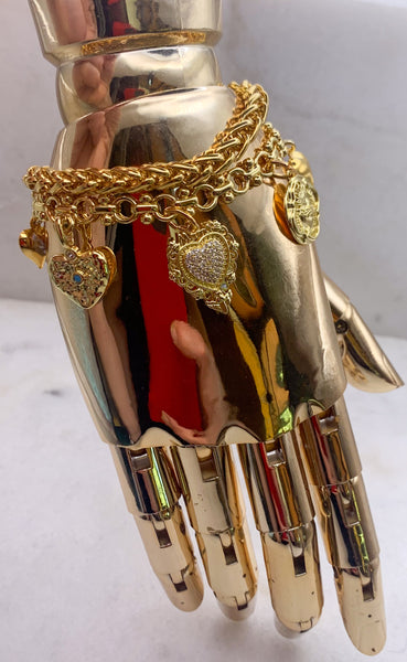 Gold Charm Bracelet | Heart Charm | Handmade in Australia 