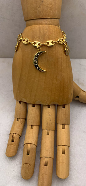 16 Carat Gold Filled | Crescent Moon | Handmade in Australia | Star Charm