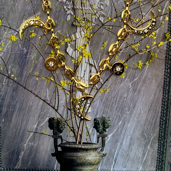 16 Carat Gold Filled | Crescent Moon | Handmade in Australia | Star Charm