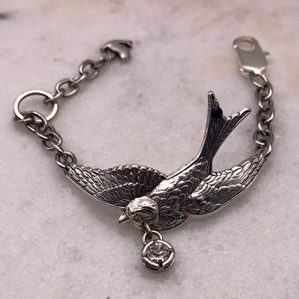 Silver Swallow Bracelet | Bird Jewellery | Handmade in Australia 
