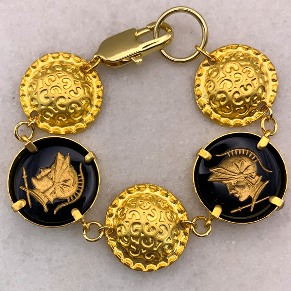 Warrior Intaglio | Gold Filled Orbs | Handmade in Australia | Vintage
