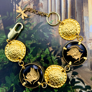 Warrior Intaglio | Gold Filled Orbs | Handmade in Australia | Vintage