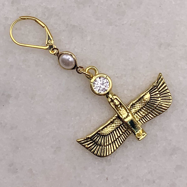 Isis Earrings | Natural Pearl | Handmade in Australia | Goddess