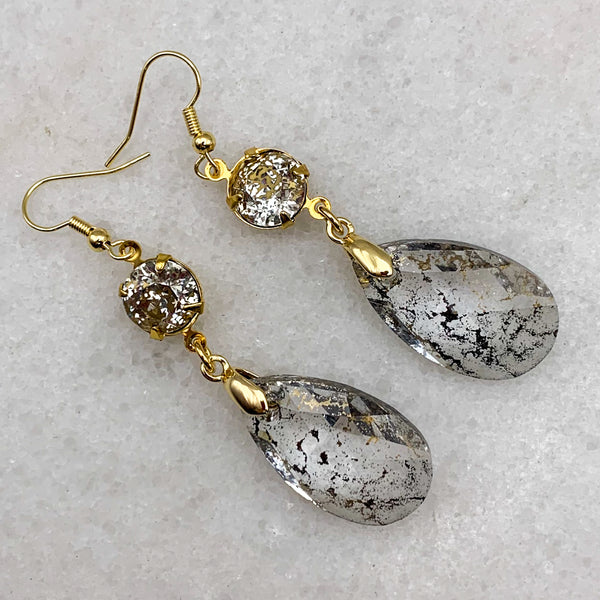 Handmade in Australia | Vintage Swarovski Crystal | Gold Splattered