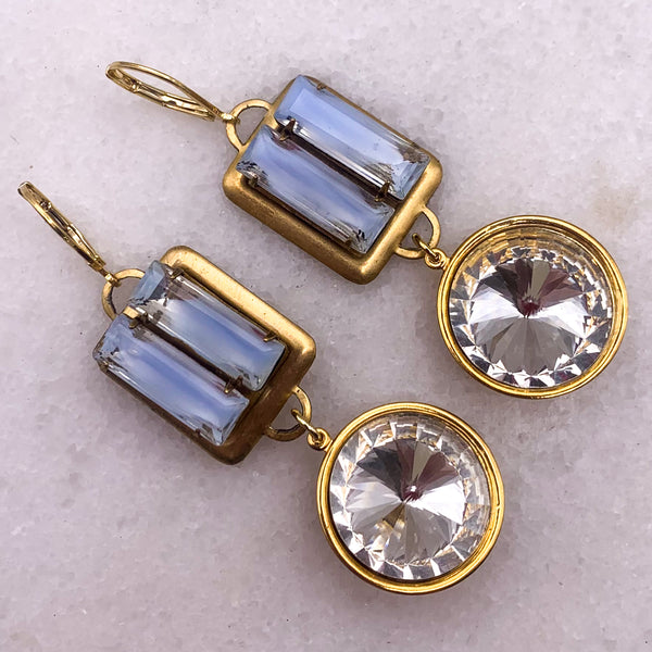 Vintage 1940’s Earrings | Handmade in Australia | Givre Crystals 
