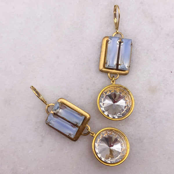 Vintage 1940’s Earrings | Handmade in Australia | Givre Crystals 