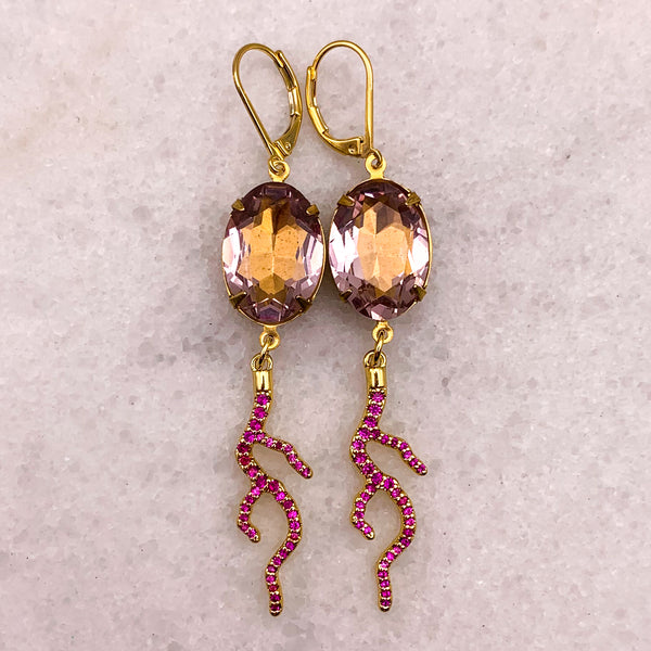 Carved Coral Earrings | Handmade in Australia | Gold Filled 