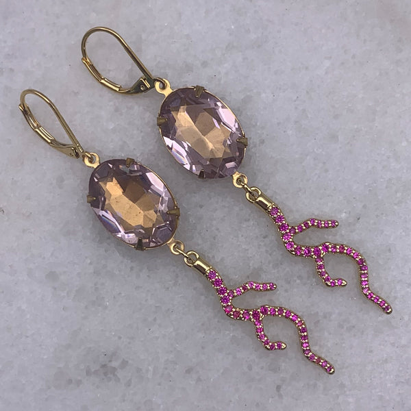 Carved Coral Earrings | Handmade in Australia | Gold Filled 