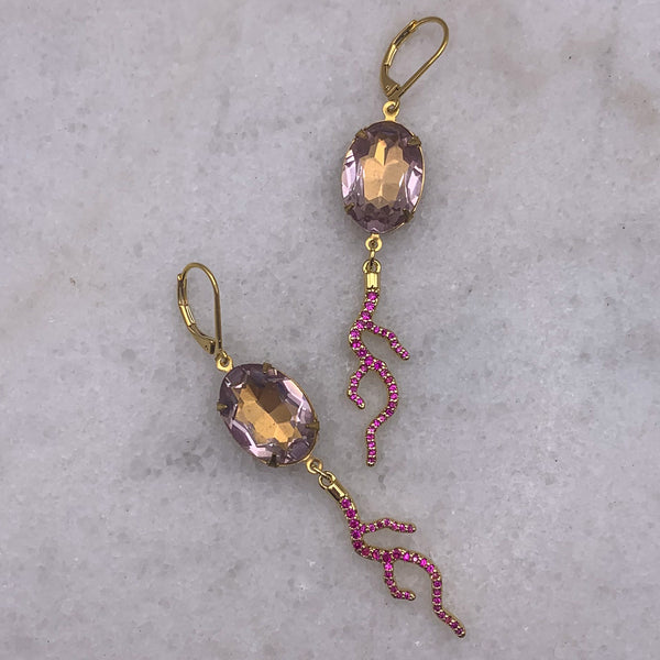 Carved Coral Earrings | Handmade in Australia | Gold Filled 