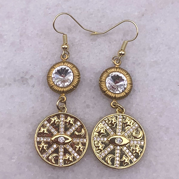 Cut Crystal | Handmade in Australia | Celestial Earrings