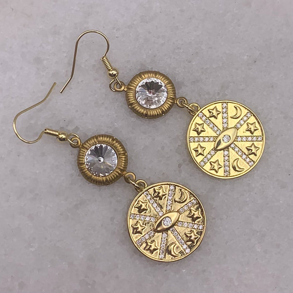 Cut Crystal | Handmade in Australia | Celestial Earrings