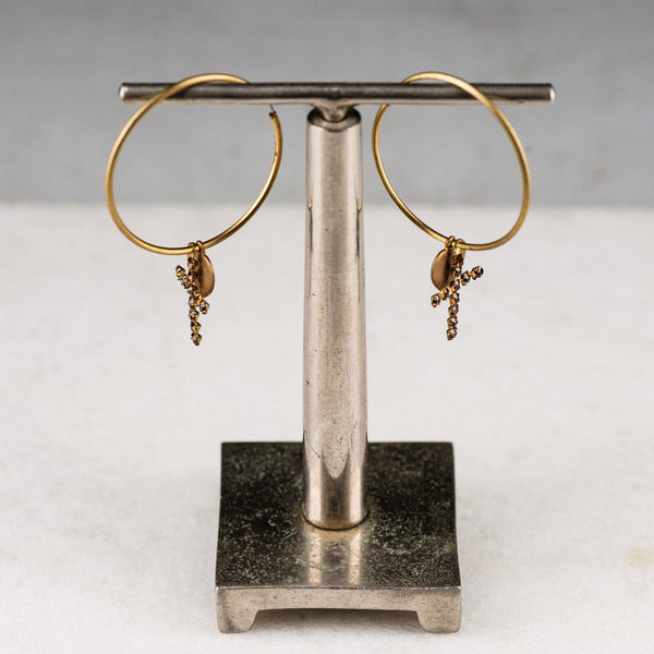 Hoop Earrings | Cross and Heart Earrings | Vintage handmade Jewellery