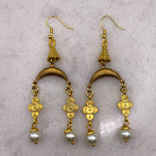 Pearl Earrings | Handmade in Australia | Vintage | 18 Carat Gold