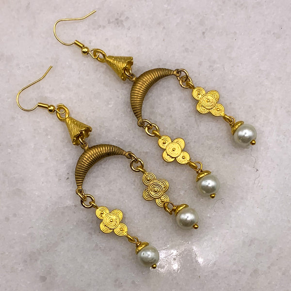 Pearl Earrings | Handmade in Australia | Vintage | 18 Carat Gold