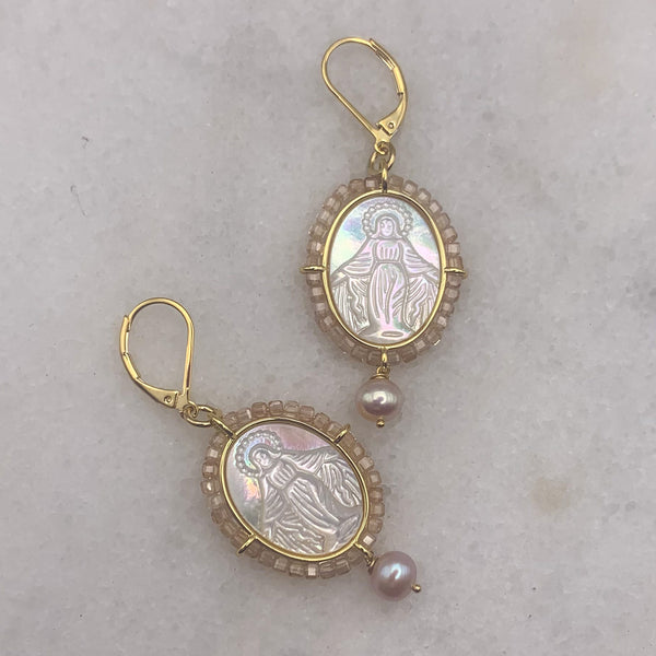 Carved Mother of Pearl | Pearl | Handmade in Australia | Crystal