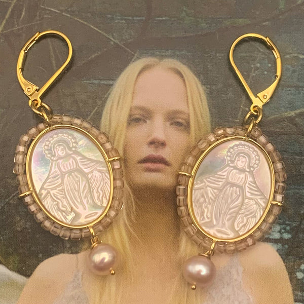 Carved Mother of Pearl | Pearl | Handmade in Australia | Crystal