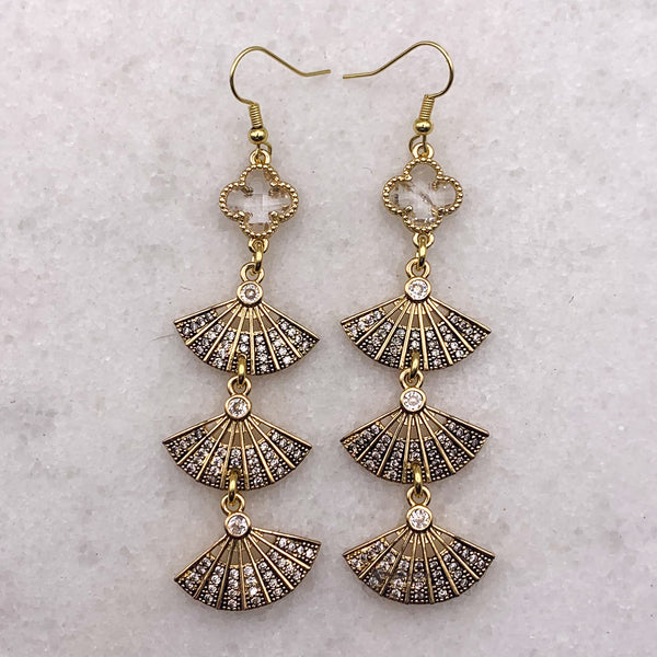 Fan Earrings | Gold Filled | |Handmade in Australia | Statement Earrings