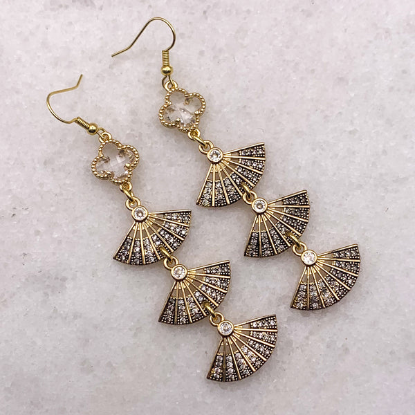 Fan Earrings | Gold Filled | |Handmade in Australia | Statement Earrings