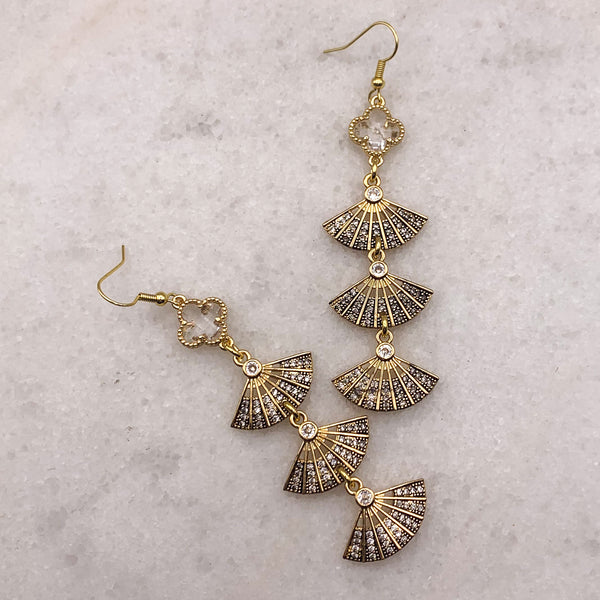 Fan Earrings | Gold Filled | |Handmade in Australia | Statement Earrings