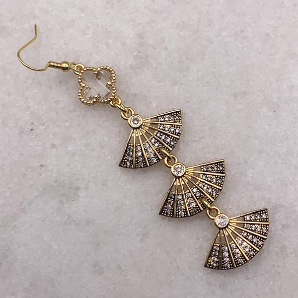 Fan Earrings | Gold Filled | |Handmade in Australia | Statement Earrings