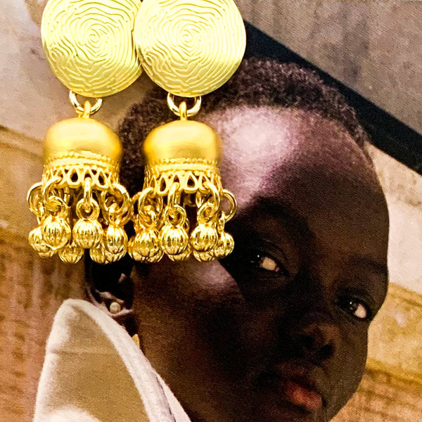Gold Earrings | Handmade in Australia | Sculptural Art 
