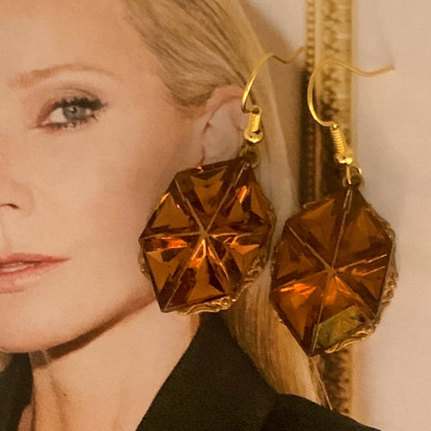 Vintage French Crystals | Hexagon Topaz | |Handmade in Australia