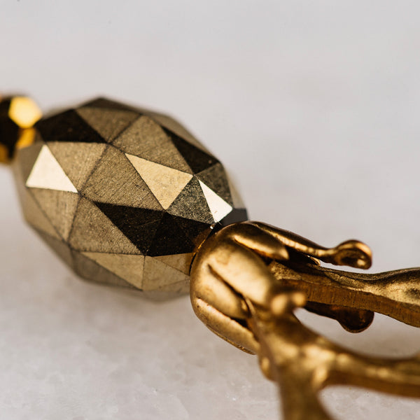 Gold Leaf Earrings | Vintage French | Handmade in Australia