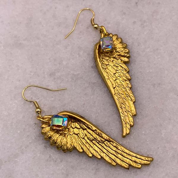 Angel Wing | Vintage Style | Crystal | Handmade in Australia 