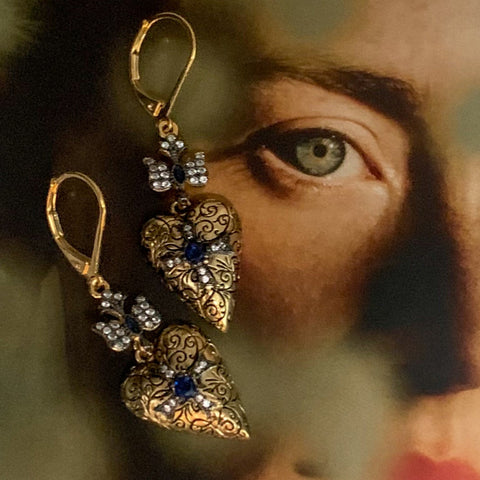 Baroque Earrings | Heart Earrings | Crystal Bird | Cross |Handmade in Australia