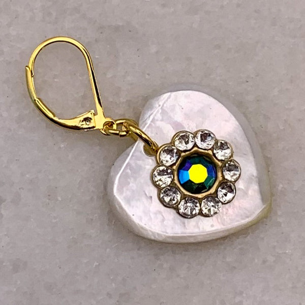 Vintage Carved Mother of Pearl | Vintage Crystals | Gold | Handmade in Australia 