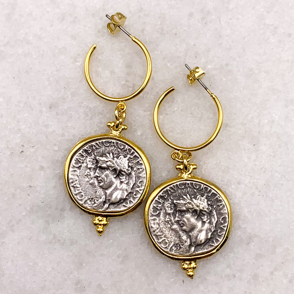 Gold and Silver Coin Earrings | Handmade in Australia | Boho Luxe