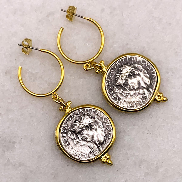 Gold and Silver Coin Earrings | Handmade in Australia | Boho Luxe